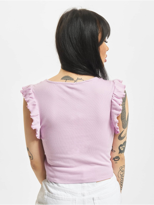 Only Hihattomat paidat Laila Ruching purpuranpunainen