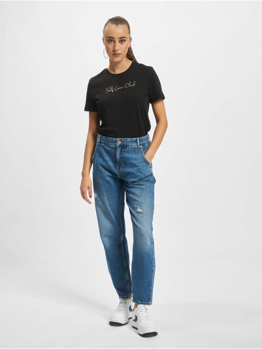 Only Jean large coupe droite Troy Hw Carrot Ankle Dot311 bleu