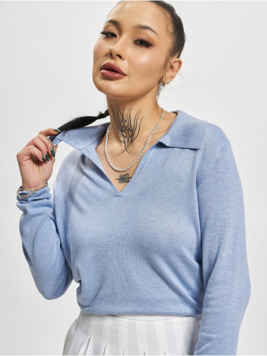 Only Maglia Hannah Polo Neck blu