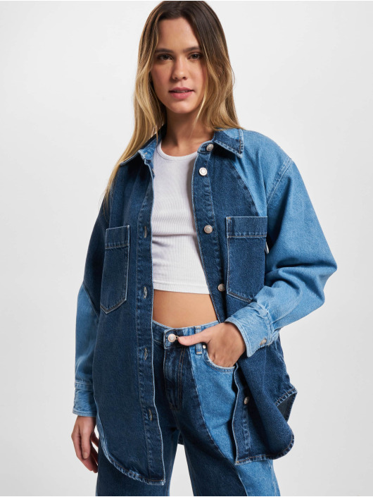 Only overhemd Carrie Two Tone blauw