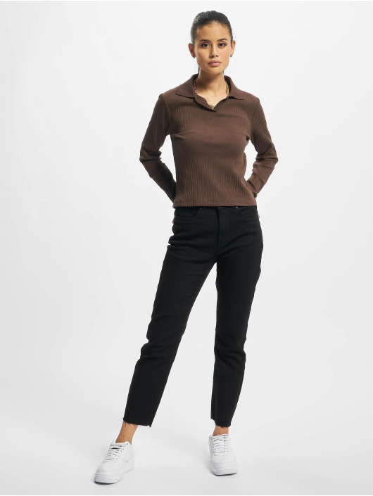 Only Polo Mariah L/S Rib brun