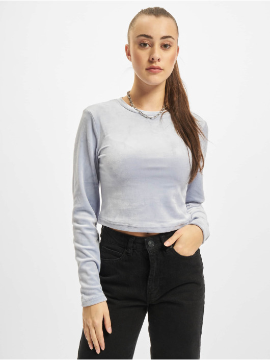 Only Pullover Rebel L/S Cropped blue
