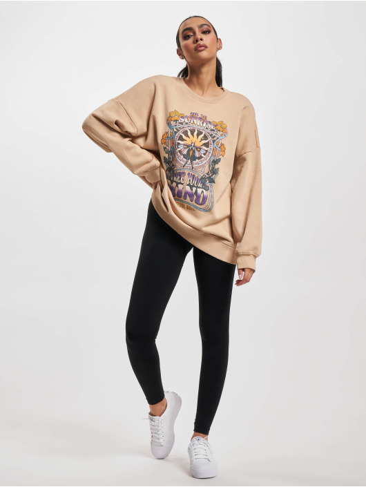 Only Puserot Lucinda Rise O Neck Box beige