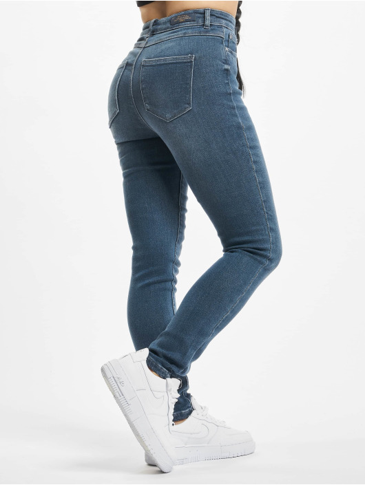 Only Skinny Jeans Mila High Waist modrý