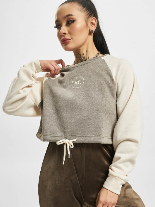 Only Sweat & Pull Lula Raglan Cropped olive