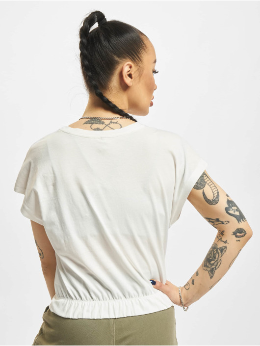 Only T-shirt Plain Cropped bianco