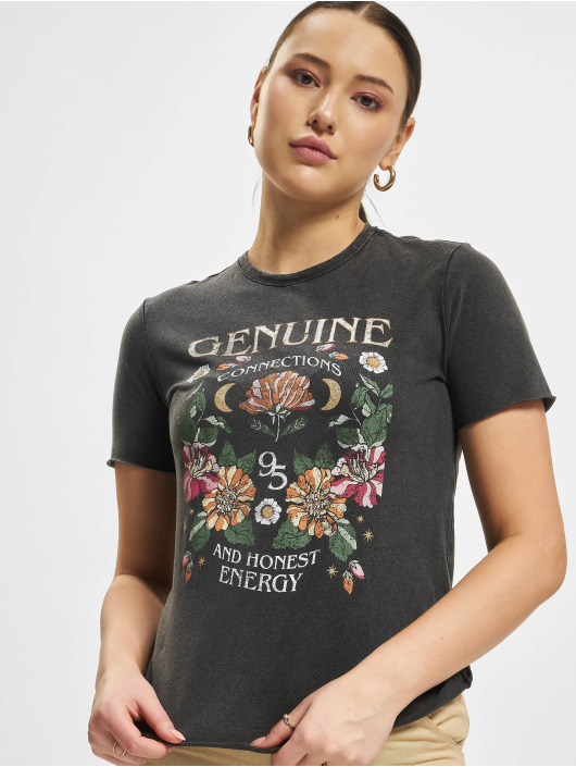 Only T-Shirt Lucy Flower Genuine black