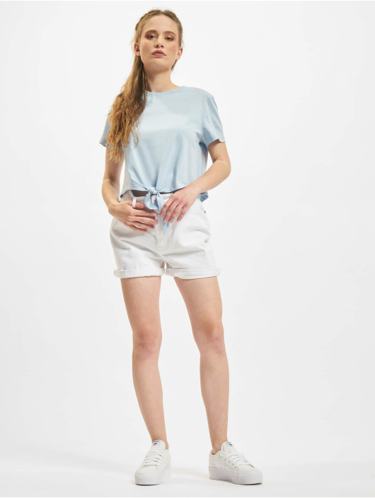 Only T-shirt May Cropped Knot blå