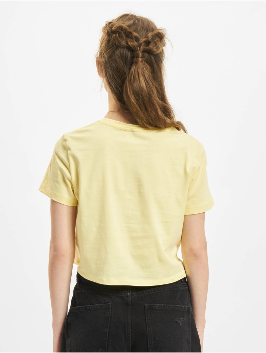 Only T-Shirt May Cropped Knot gelb