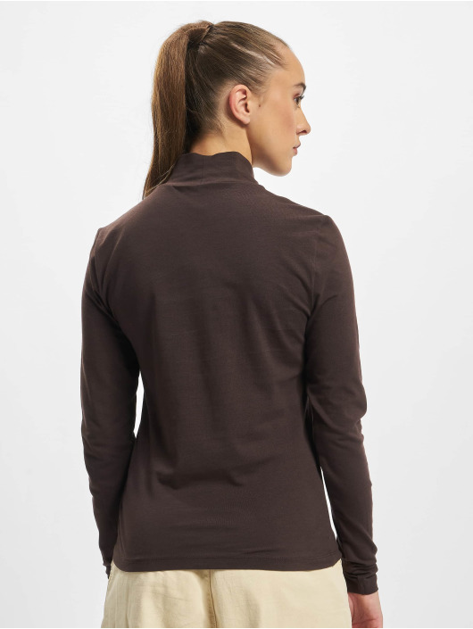 Only T-Shirt manches longues Live Love Highneck brun