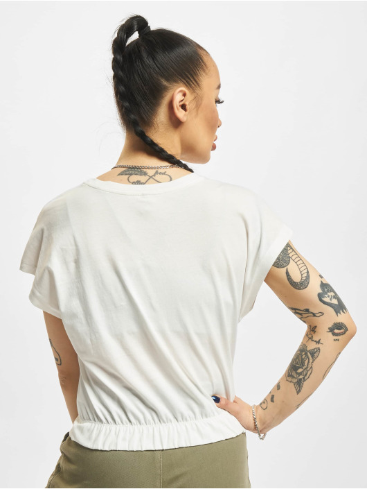 Only T-shirt Plain Cropped vit