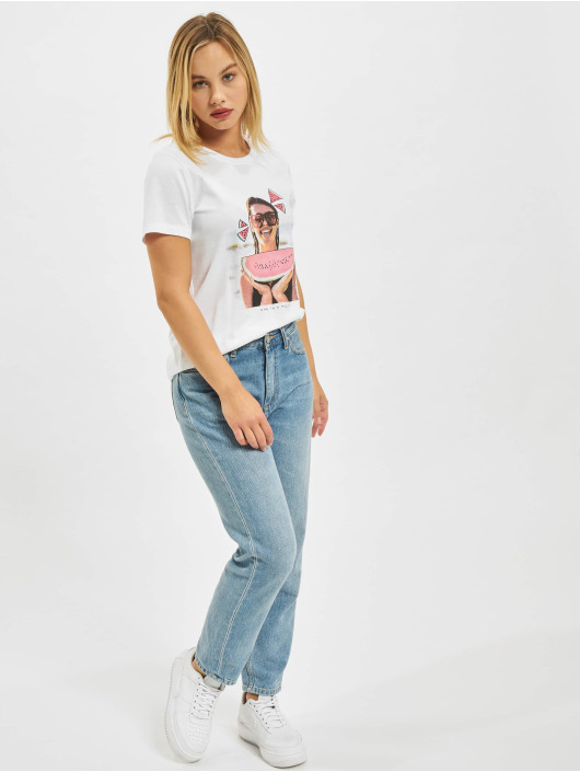 Only T-Shirt Lana Life Photo Top Box weiß