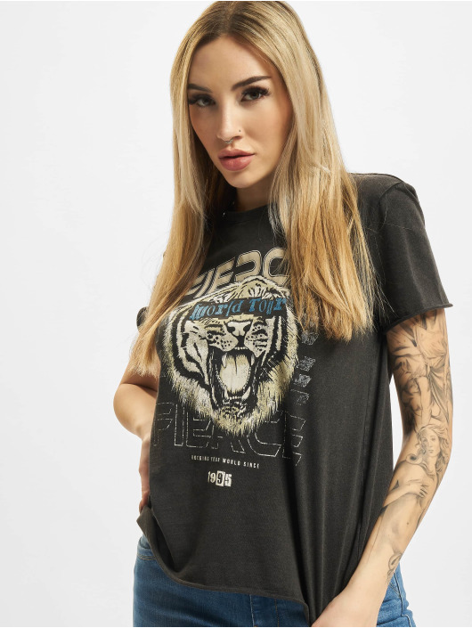 Only t-shirt Lucy Fierce Tiger zwart