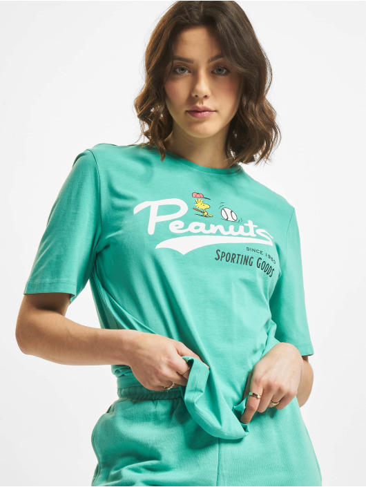 Only T-skjorter Peanuts Boxy grøn