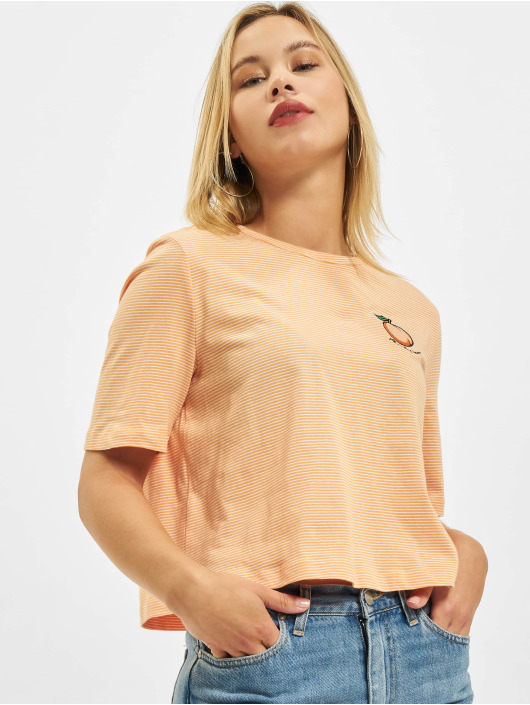 Only T-skjorter Onlfruity Life Stripe JRS oransje