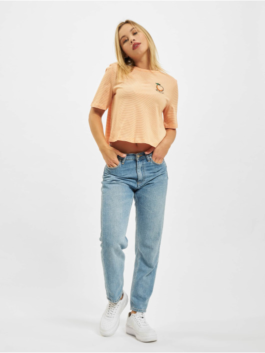 Only T-skjorter Onlfruity Life Stripe JRS oransje