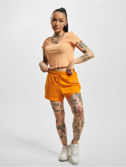 Only Top Kika V Neck Crop orange