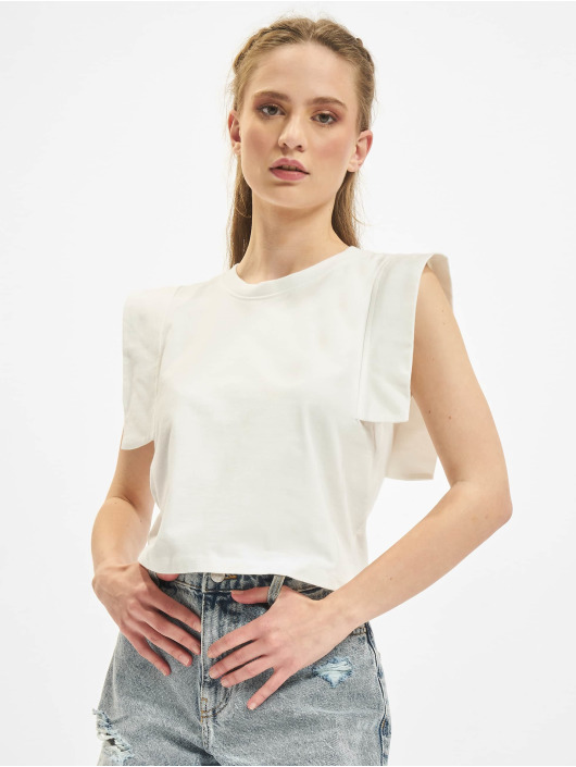 Only Tops Vivi Squared Cropped bianco