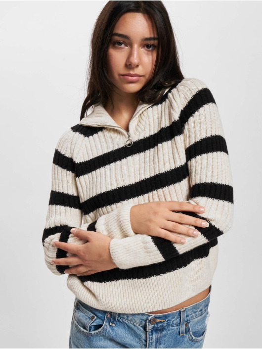 Only trui Leise Freya Zip High Neck beige