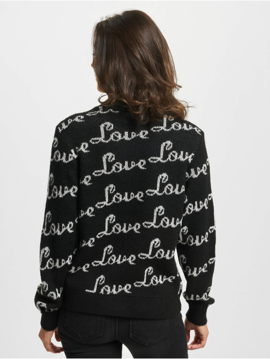 Only Trøjer Jade Text Highneck sort