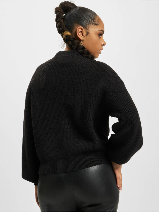 Only Trøjer Petra Zip Highneck sort