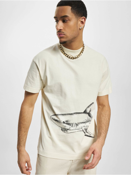 Palm Angels Camiseta Broken Shark Classic beis