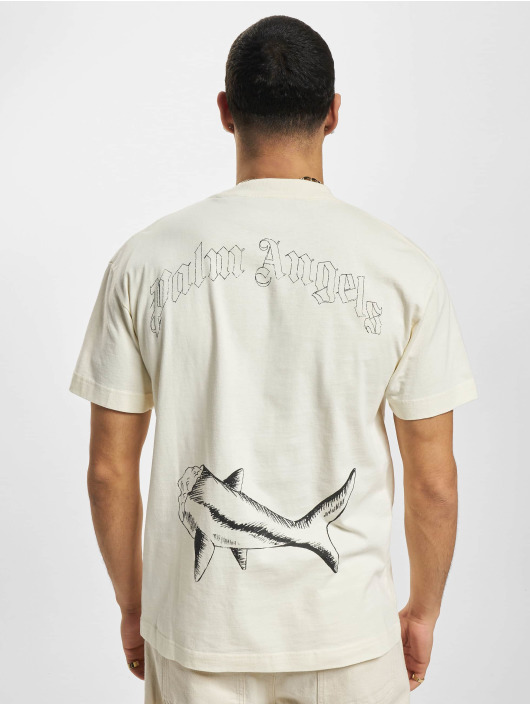Palm Angels Camiseta Broken Shark Classic beis