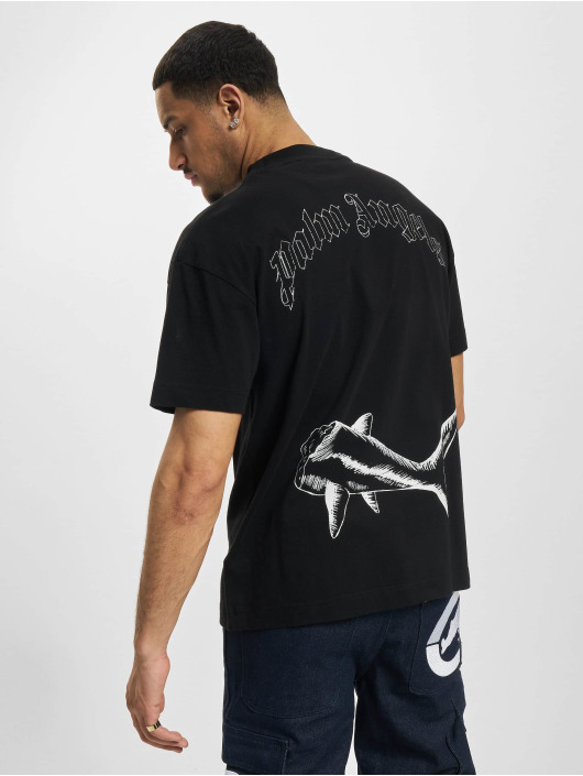Palm Angels Camiseta Broken Shark Classic negro