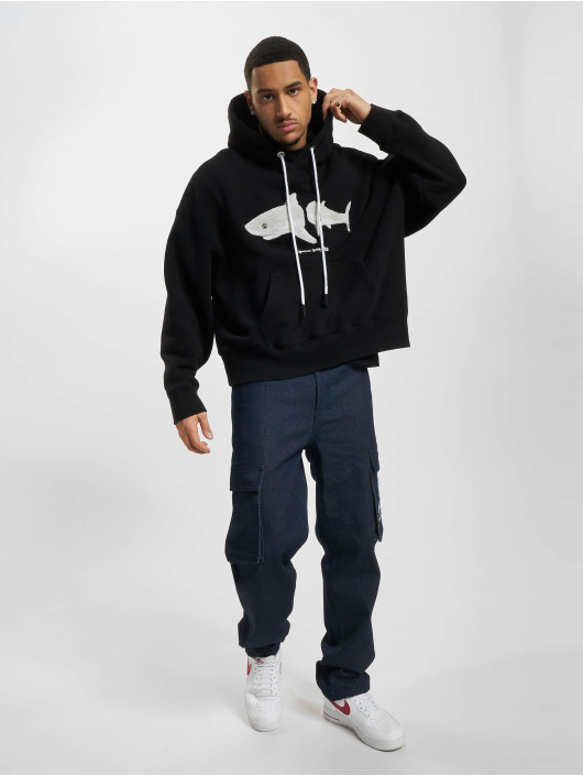 Palm Angels Hoody White Shark zwart
