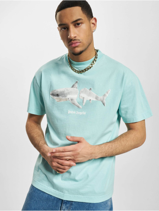 Palm Angels T-paidat White Shark Classic sininen