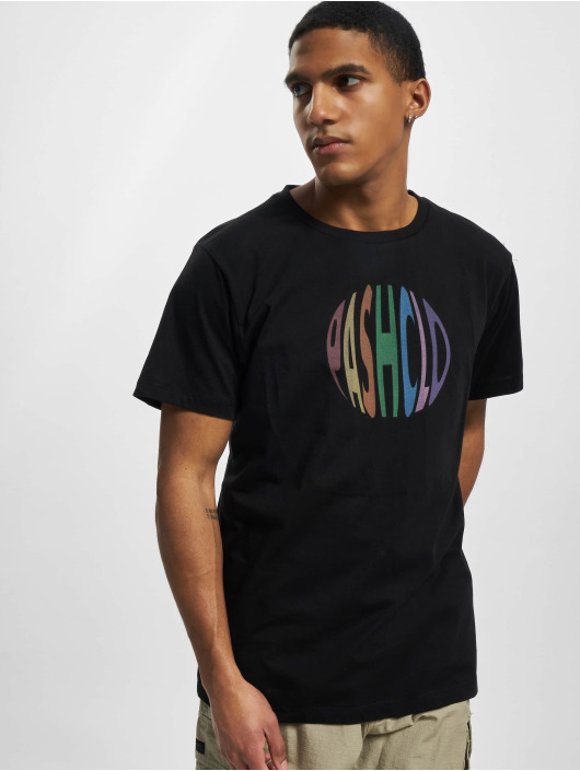 Pash Herren T-Shirt Round Color R Neck in schwarz