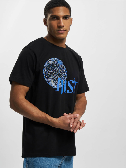 Pash Herren T-Shirt Globe R Neck in schwarz