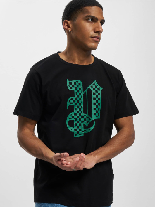 Pash Herren T-Shirt Checkerboard in schwarz
