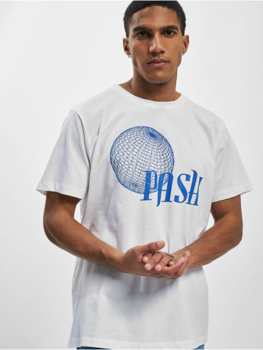 Pash Herren T-Shirt Globe R Neck in weiß