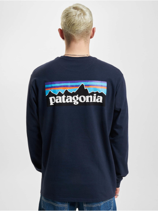 Patagonia Longsleeve P/6 Logo Responsibili blau
