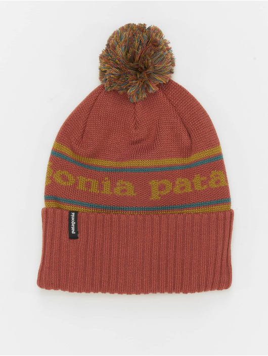 Patagonia Talvipäähineet Powder Town Park Stripe Knit punainen