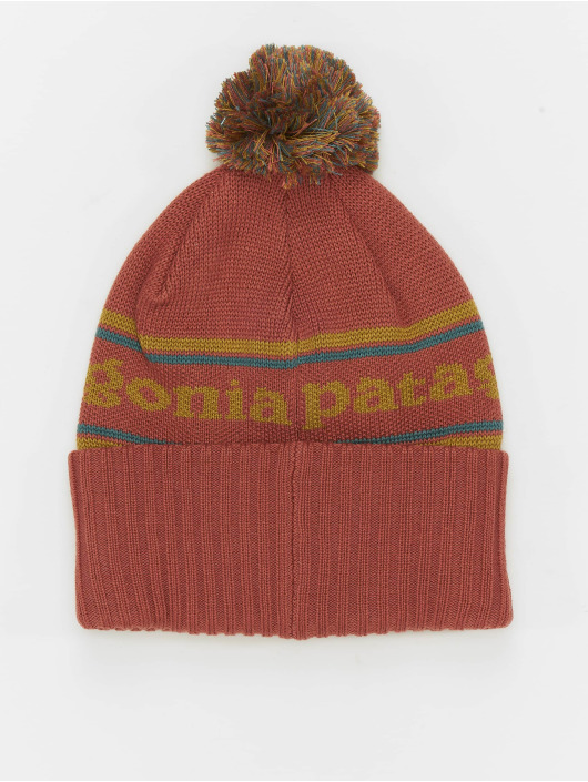 Patagonia Talvipäähineet Powder Town Park Stripe Knit punainen