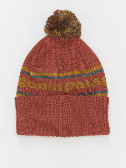 Patagonia Winter Bonnet Powder Town Park Stripe Knit red