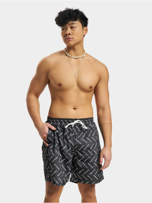 PEGADOR Herren Badeshorts Kermint Monogramm Swim in schwarz
