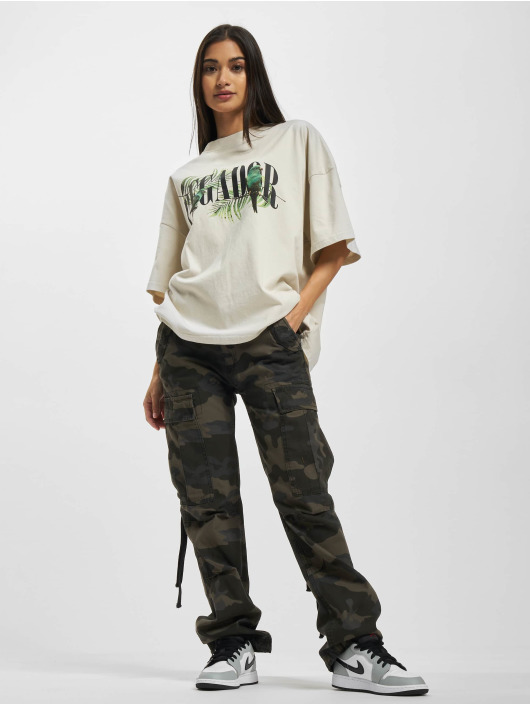 PEGADOR Camiseta Palm Heavy Oversized beis