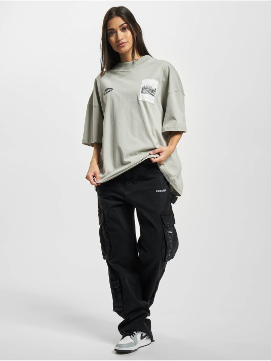 PEGADOR Camiseta La Heavy Oversized gris