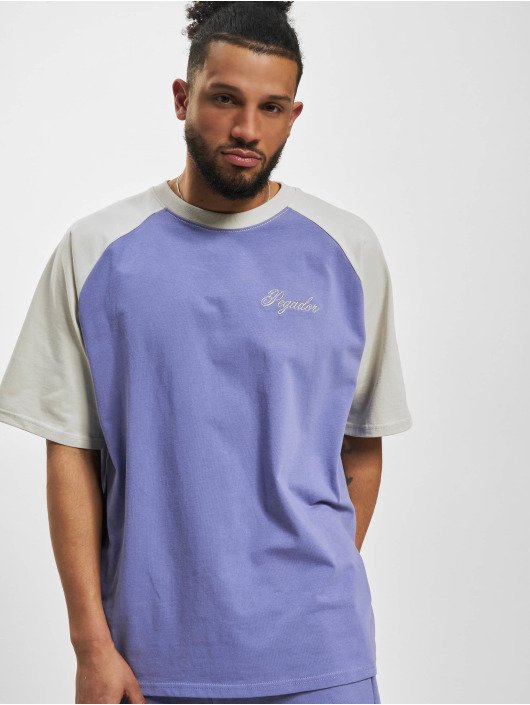 PEGADOR Camiseta Raglan Oversized Tee Vintage Washed Magic Violet Angels púrpura