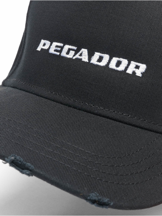 PEGADOR Casquette Snapback & Strapback Reo Destroyed noir