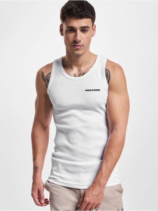 PEGADOR Débardeur Logo Rib blanc