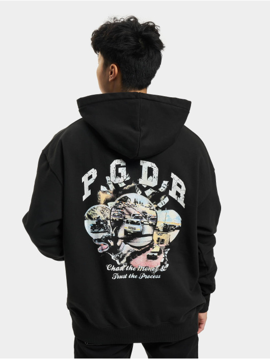 PEGADOR Felpa con cappuccio Reid Oversized nero