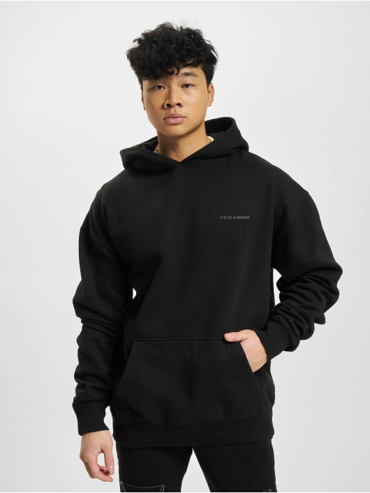 PEGADOR Felpa con cappuccio Logo Oversized nero