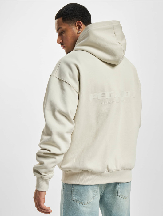 PEGADOR Hoodies con zip Colne Logo Oversized Vintage beige