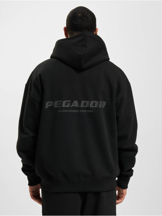 PEGADOR Hoodies con zip Colne Logo Oversized Vintage nero