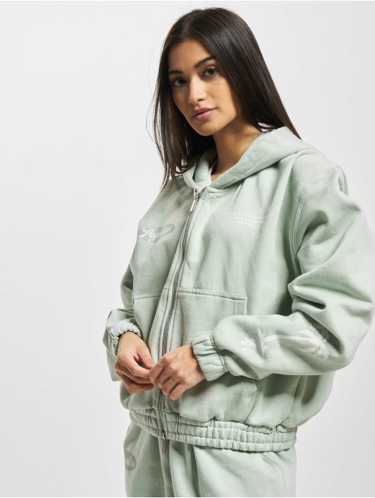 PEGADOR Hoodies con zip Hills Cropped verde