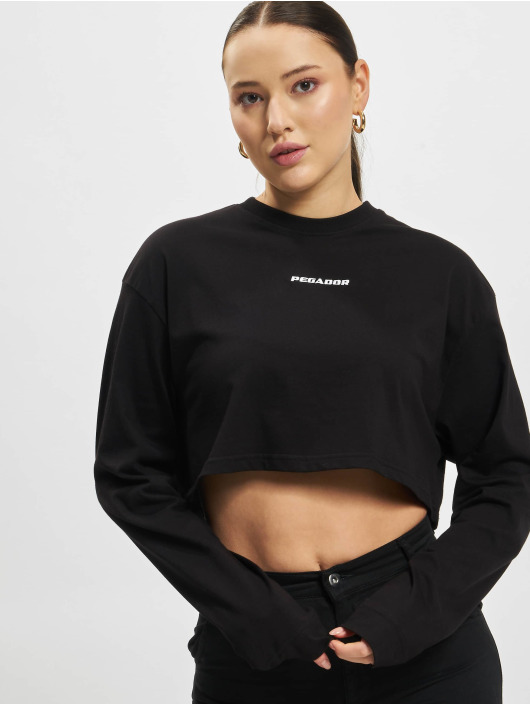 PEGADOR Longsleeves Lucy Cropped czarny